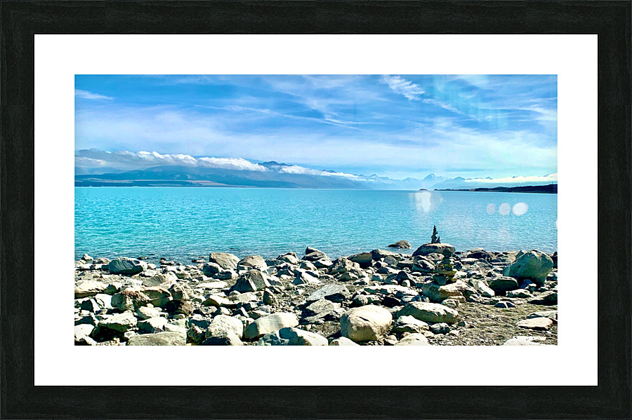 Beautiful Blue Lake Picture Frame print