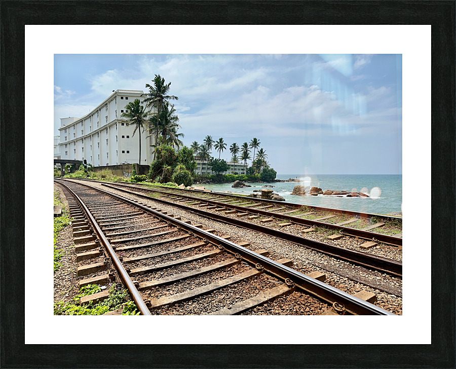 Railroad by the Ocean 3 Picture Frame print