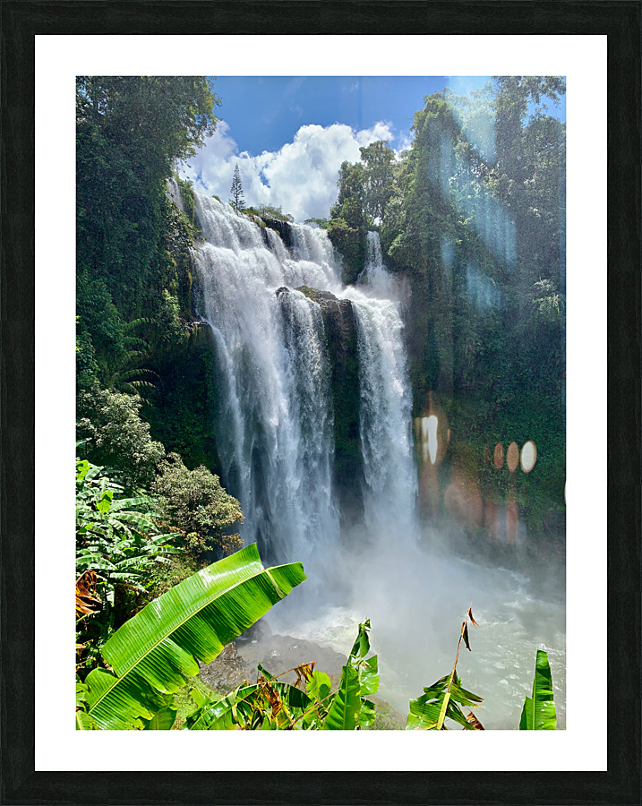 Tad Yuang Waterfalls Laos Picture Frame print