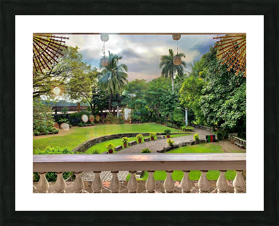 Beautiful Garden from the Balcony Picture Frame print