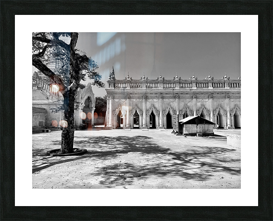 BW Ananda Pagoda Myanmar Picture Frame print