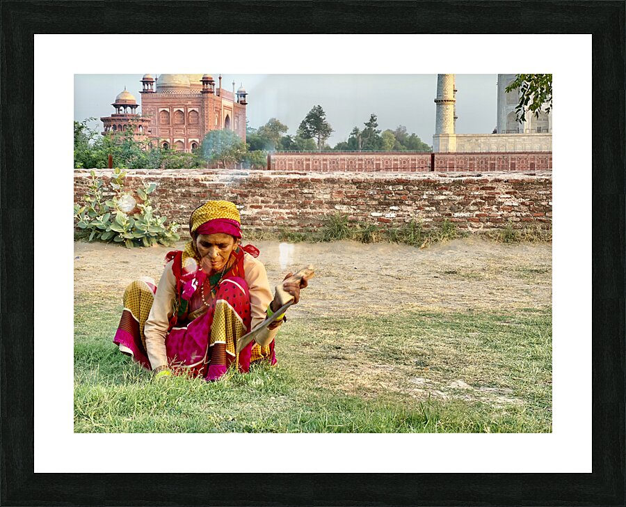Lady working the Ground Picture Frame print