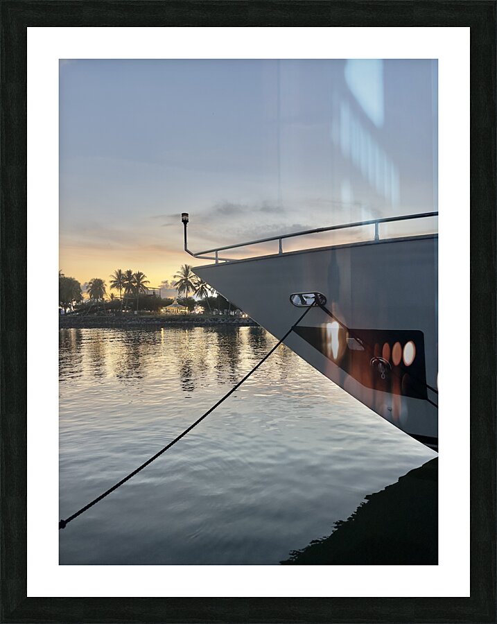 The Marina in Miri 3 Picture Frame print