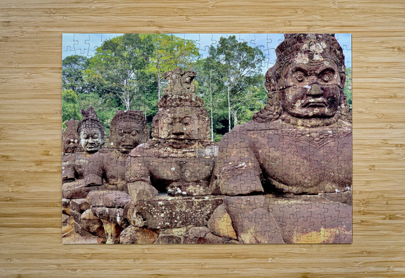 Angkor Wat Statues Row Jimmy Roy Photos Puzzle printing