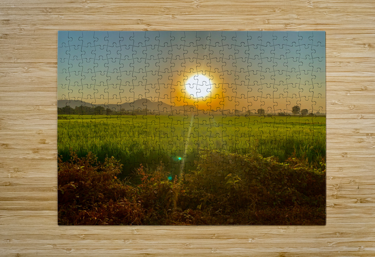 Sunset Over the Field Jimmy Roy Photos Puzzle printing