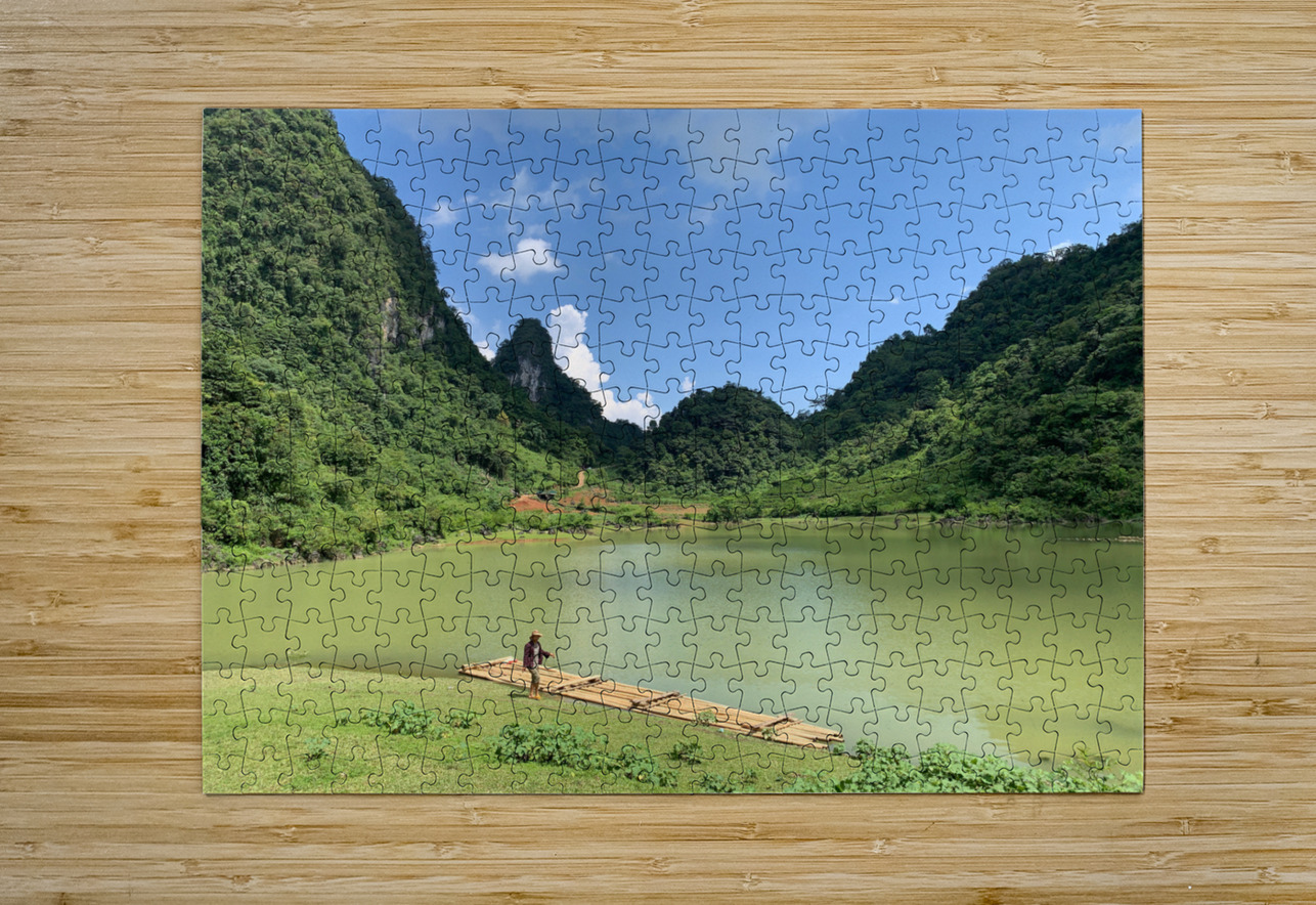 Bamboo Raft in the Mountains Jimmy Roy Photos Puzzle printing