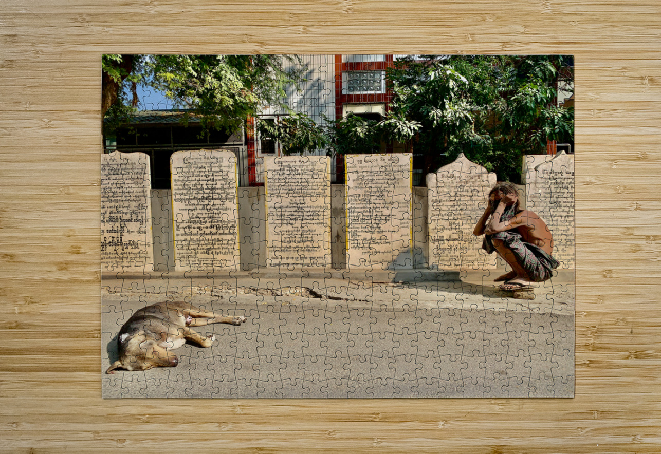 The Man and the Dog Jimmy Roy Photos Puzzle printing