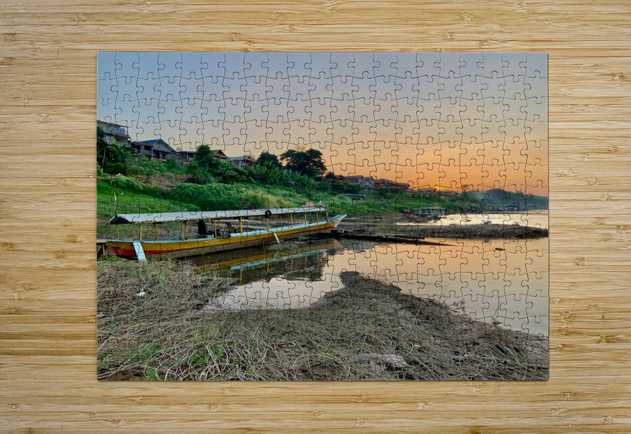 Sunset Boat Jimmy Roy Photos Puzzle printing