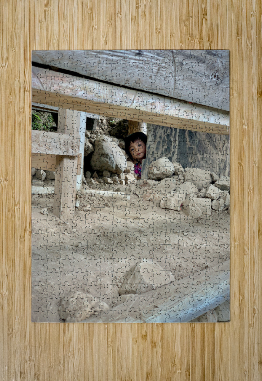 Hiding Little Girl Jimmy Roy Photos Puzzle printing