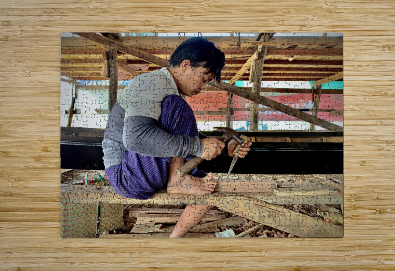Woodworker Jimmy Roy Photos Puzzle printing