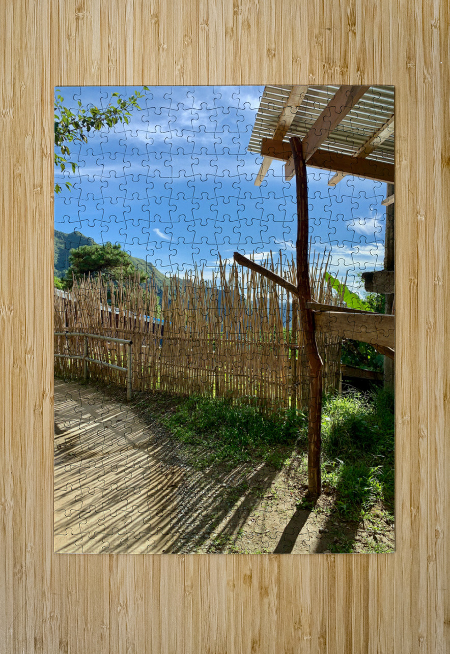 Sun Through the Bamboo Fence Jimmy Roy Photos Puzzle printing