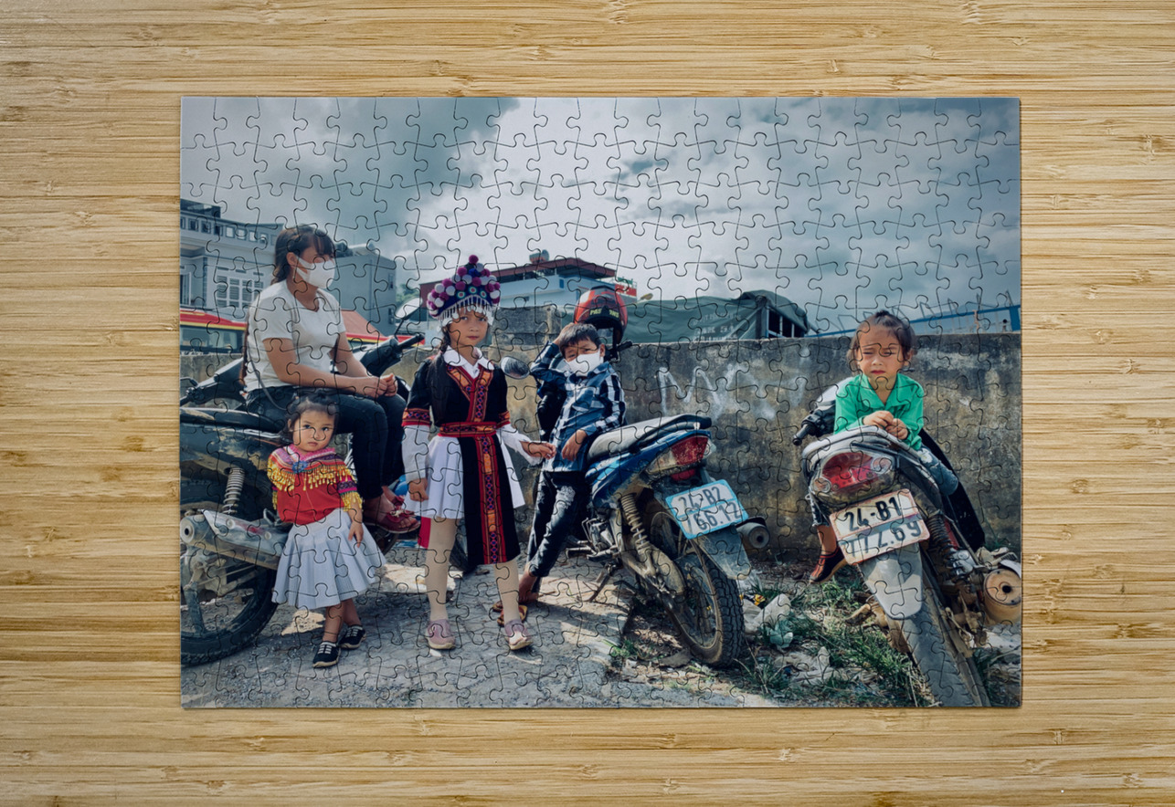 Bac Ha Market Family in Vietnam Jimmy Roy Photos Puzzle printing