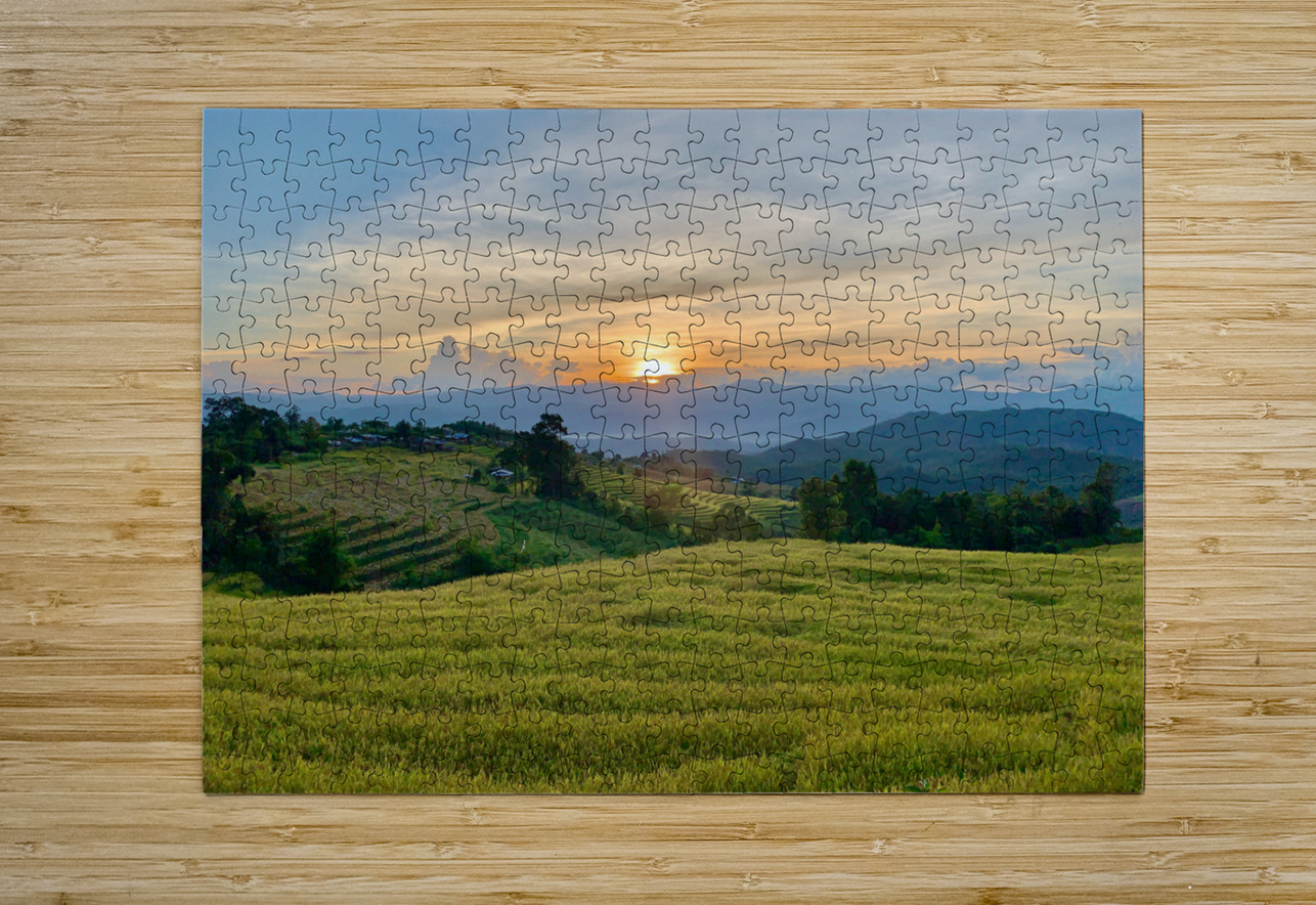 Sunset Over the Rice Fields 2 Jimmy Roy Photos Puzzle printing