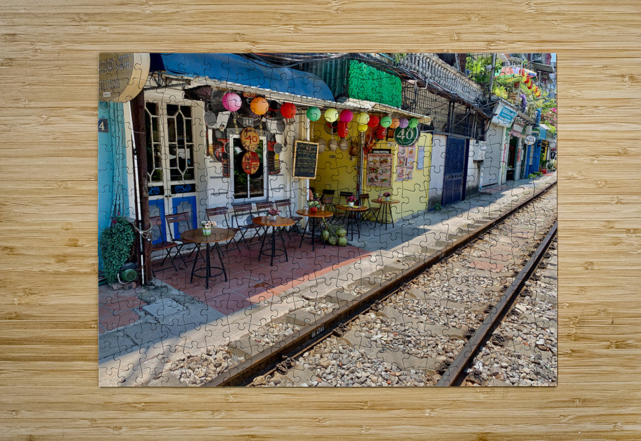Coffee Shops by the Railroad Jimmy Roy Photos Puzzle printing