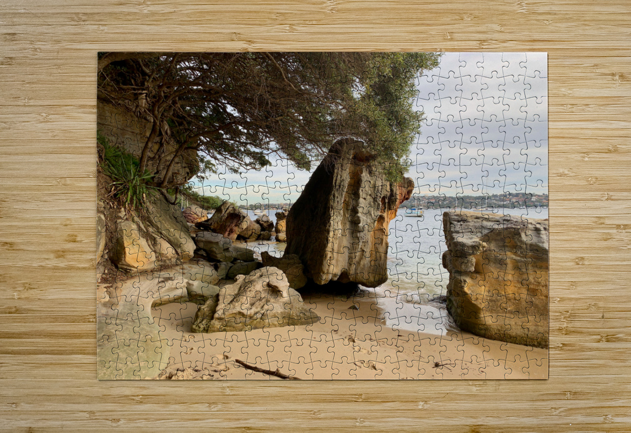 Sideway Rock on the Beach Jimmy Roy Photos Puzzle printing