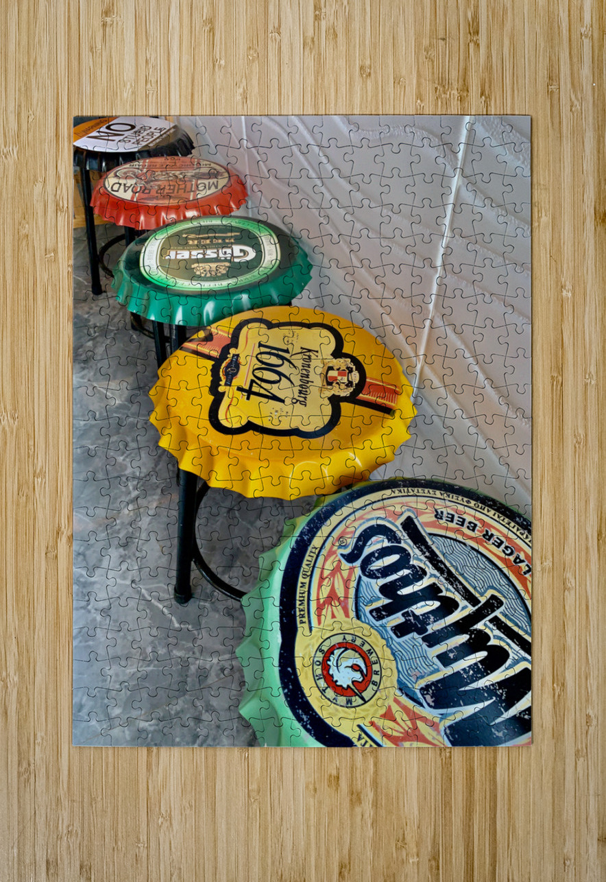 Beer Cap Stools  Jimmy Roy Photos Puzzle printing