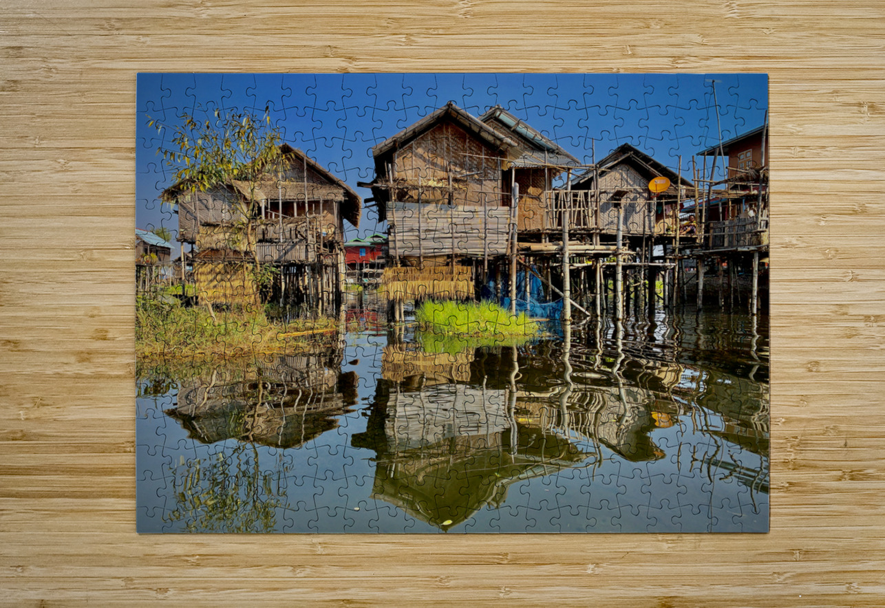 Inle Lake Reflections Jimmy Roy Photos Puzzle printing
