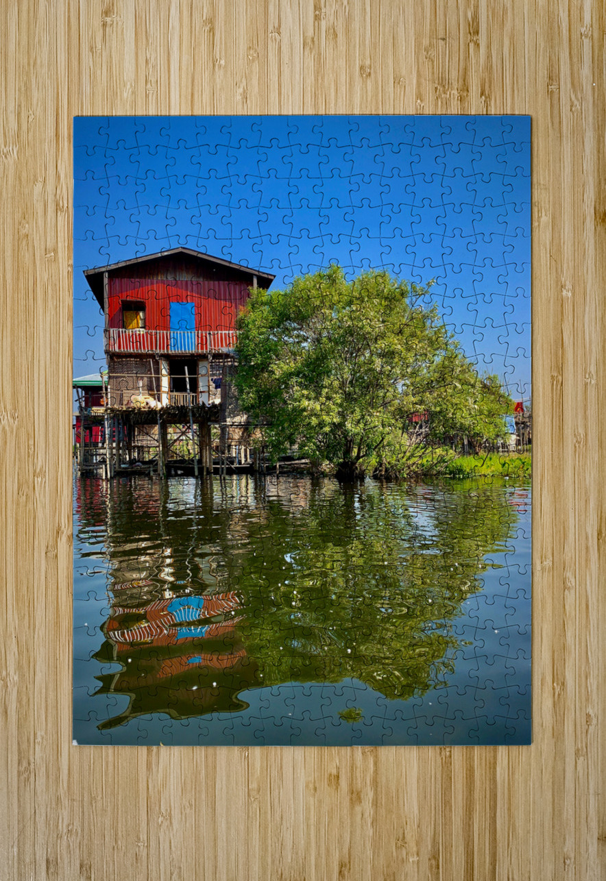 Inle Lake Reflections 2 Jimmy Roy Photos Puzzle printing