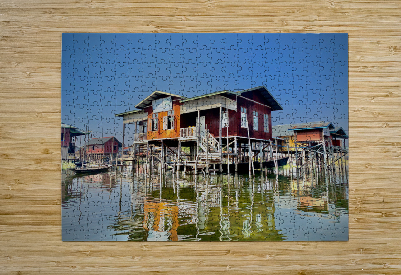 Inle Lake Reflections 5 Jimmy Roy Photos Puzzle printing