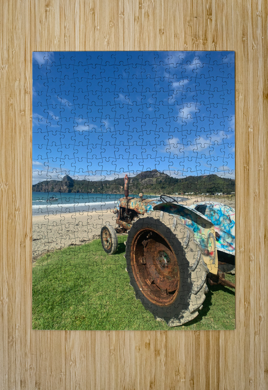 Colorful Tractor on the Beach Jimmy Roy Photos Puzzle printing