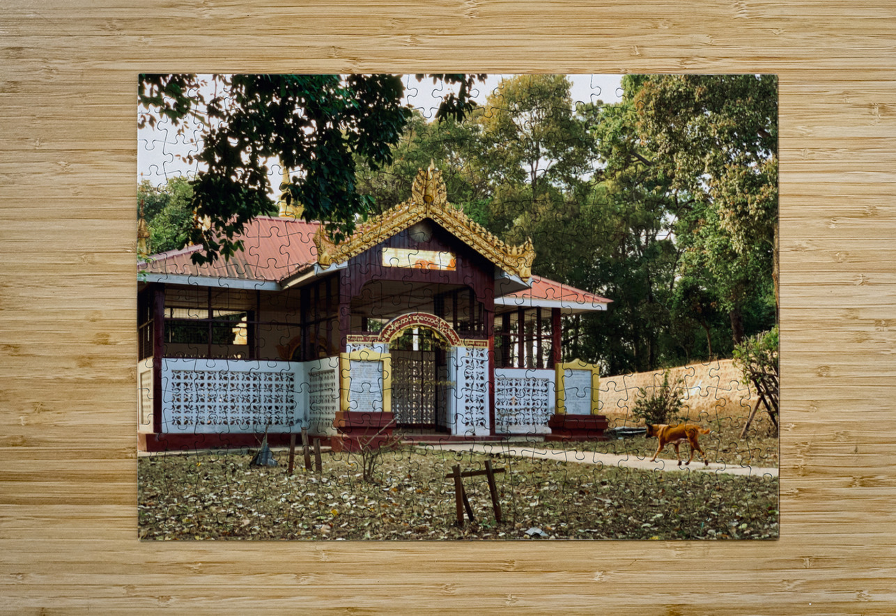 Dog Going to Temple Jimmy Roy Photos Puzzle printing