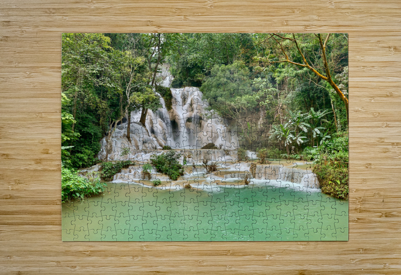 Kuang Si Waterfalls 2 Jimmy Roy Photos Puzzle printing