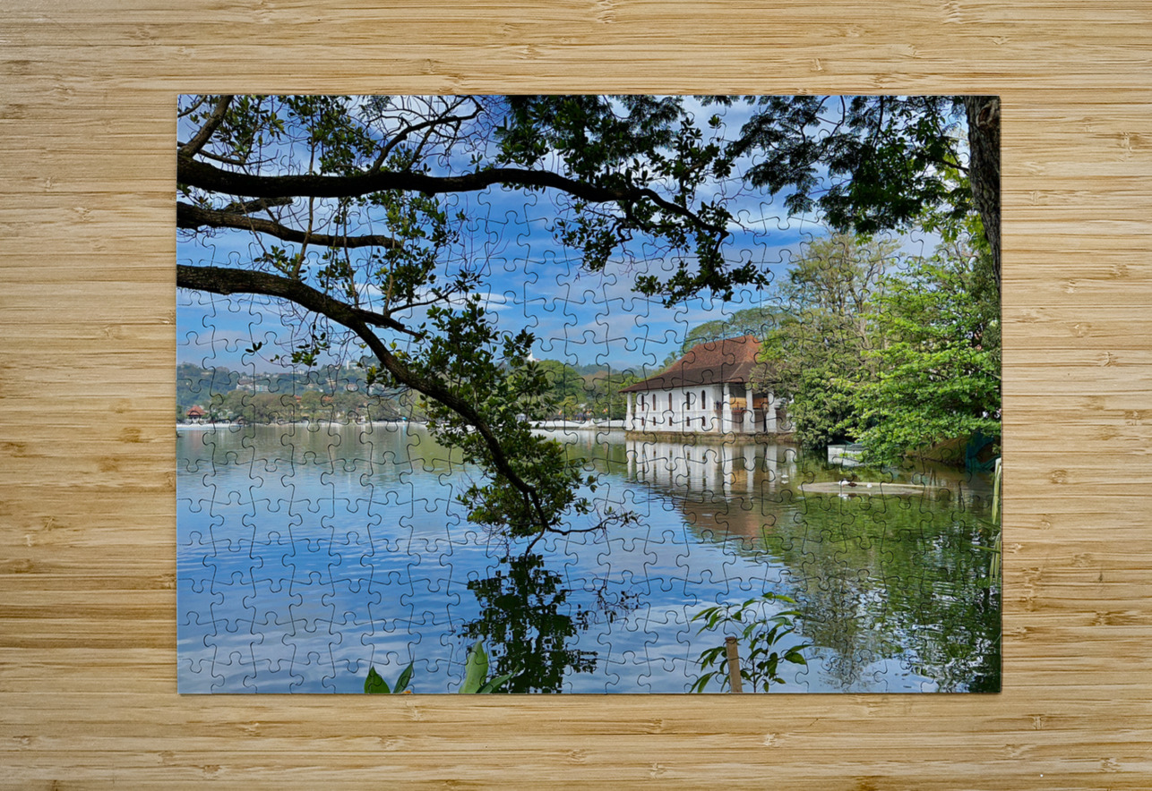 Ulupen Geya on Kandy Lake 1 Jimmy Roy Photos Puzzle printing