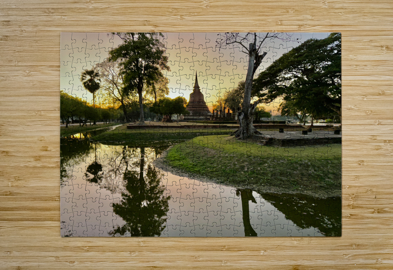 Sunset at the Temple Jimmy Roy Photos Puzzle printing