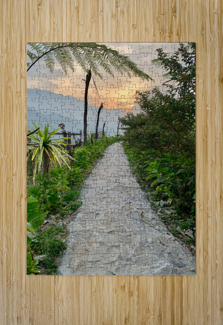 Walking to the Sunset Jimmy Roy Photos Puzzle printing