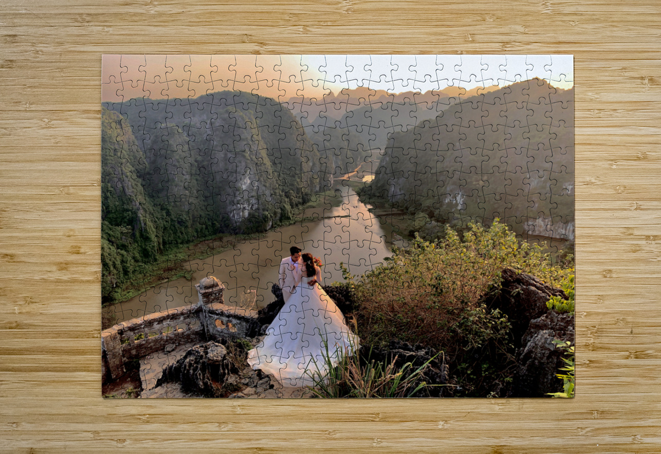 Beautiful Newlyweds at Hang Mua Cave Vietnam 3 Jimmy Roy Photos Puzzle printing