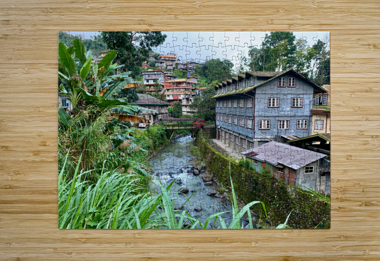 Blue House by the River 2 Jimmy Roy Photos Puzzle printing