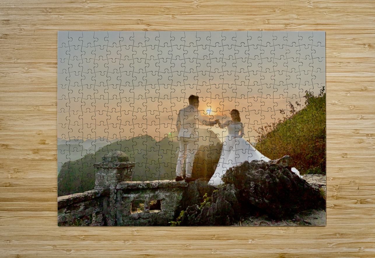 Beautiful Newlyweds at Hang Mua Cave Vietnam 2 Jimmy Roy Photos Puzzle printing