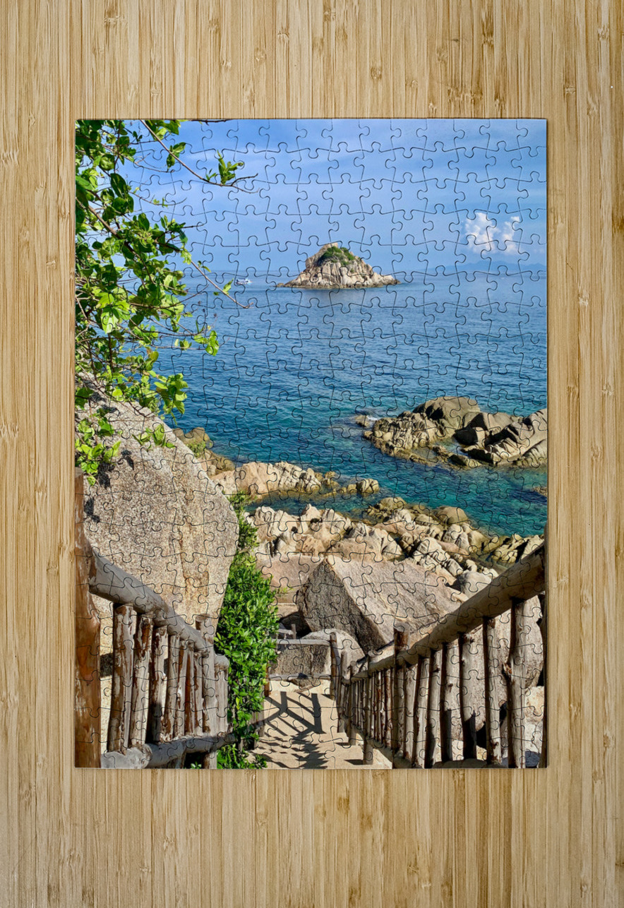 Sharks Island down the Stairs Koh Tao Thailand Jimmy Roy Photos Puzzle printing