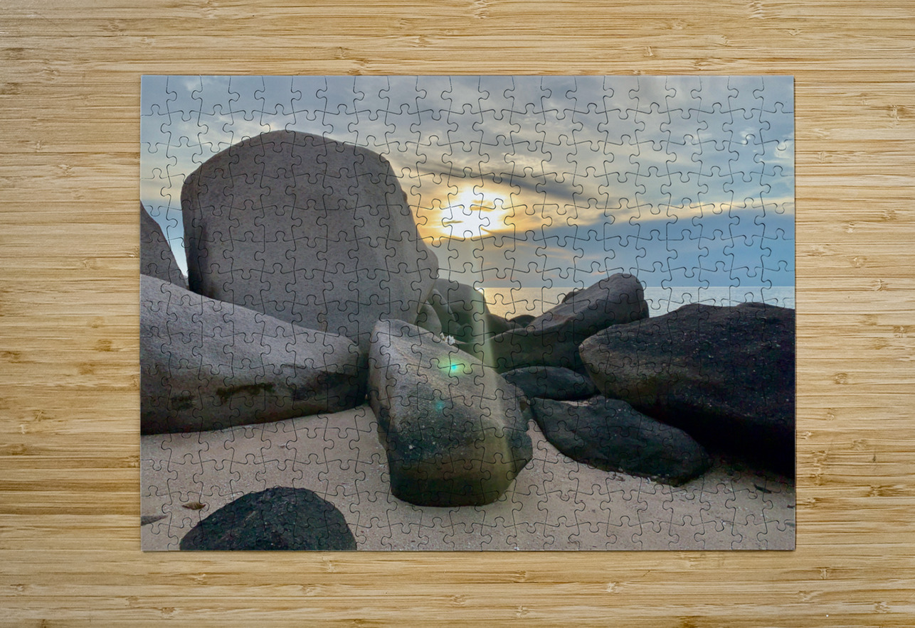 Sunset Over the Rocks Jimmy Roy Photos Puzzle printing