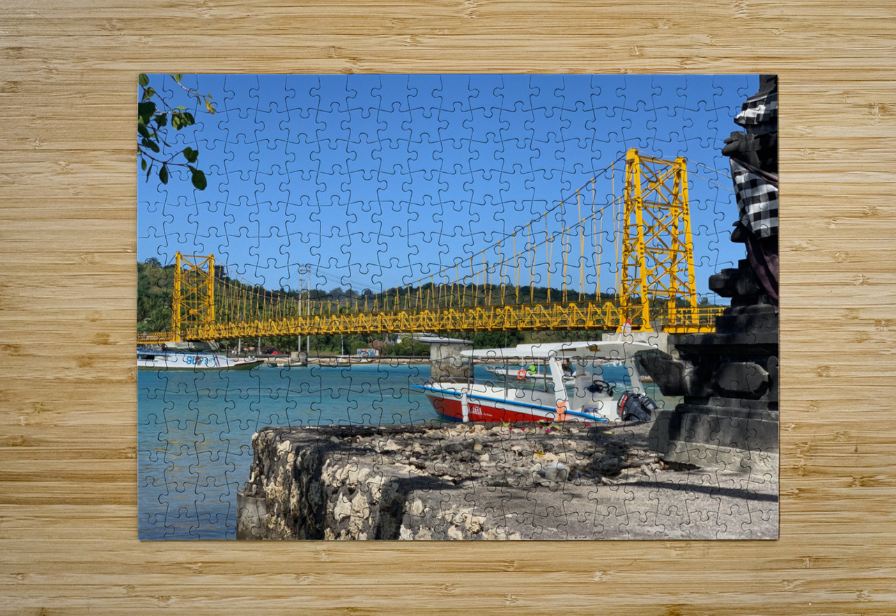 The Yellow Bridge Nusa Lembongan Indonesia Jimmy Roy Photos Puzzle printing