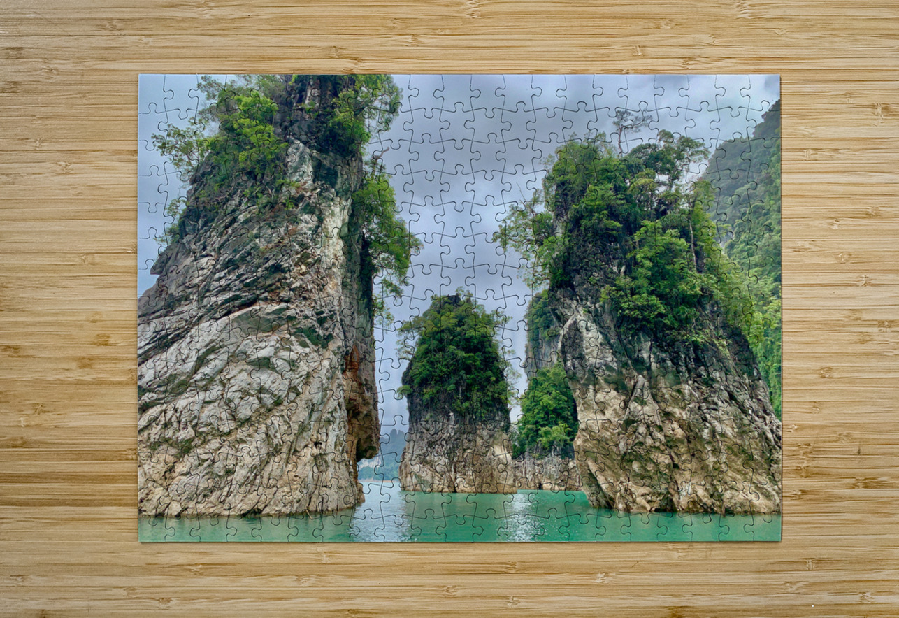 The 3 Rocks on Khao Sok Lake Jimmy Roy Photos Puzzle printing