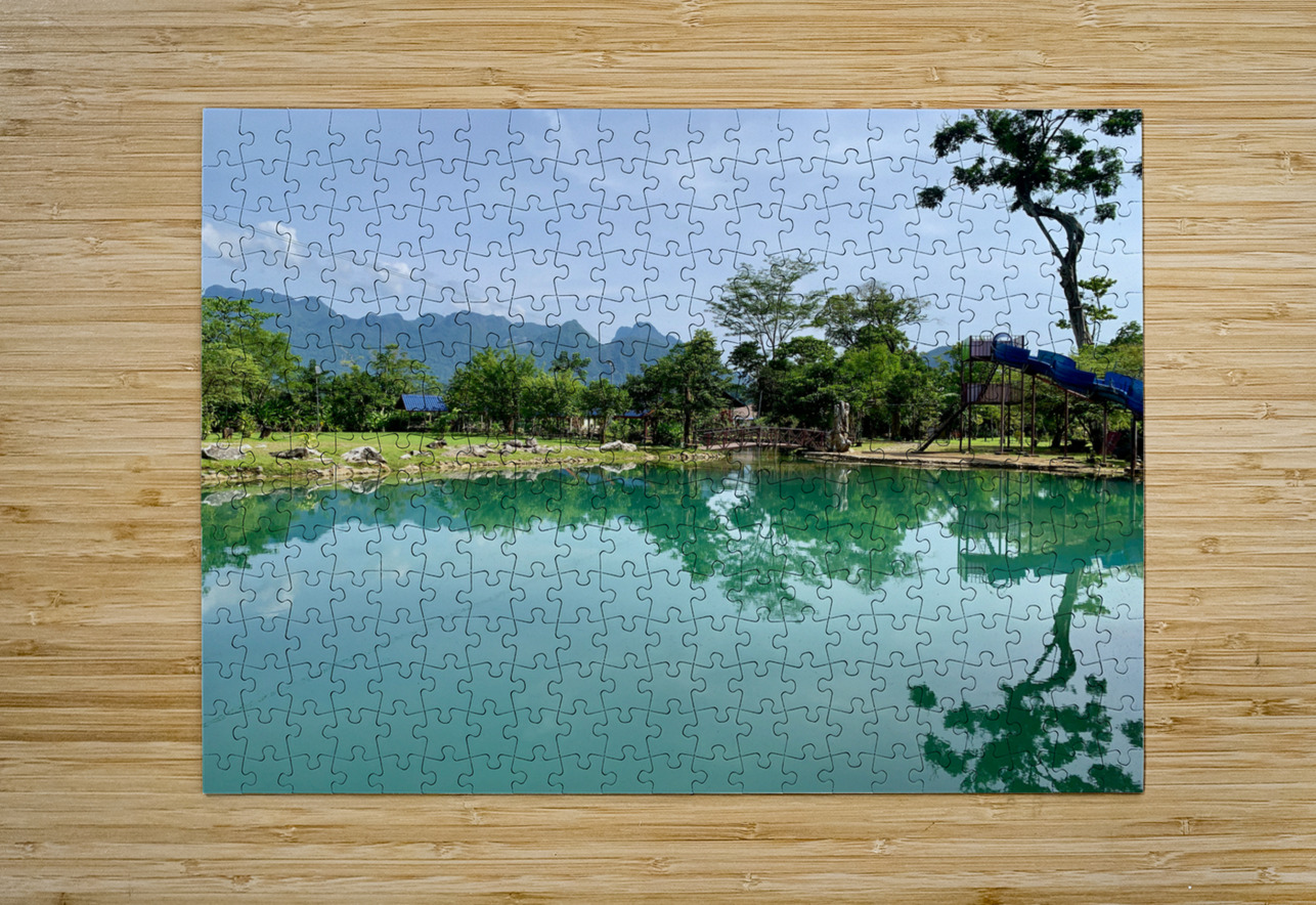 Blue Lagoons Laos Jimmy Roy Photos Puzzle printing