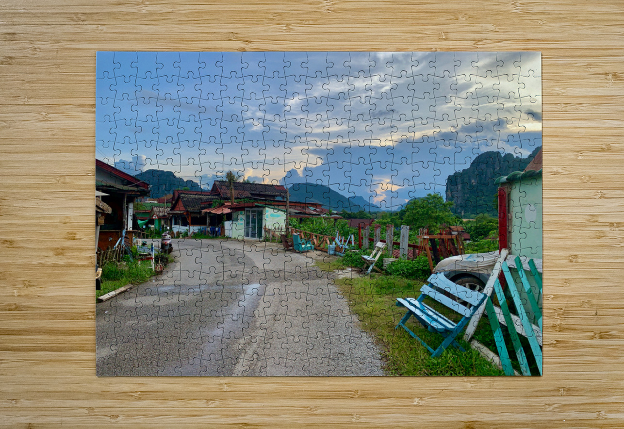 Walking Around Vang Vieng Laos Jimmy Roy Photos Puzzle printing