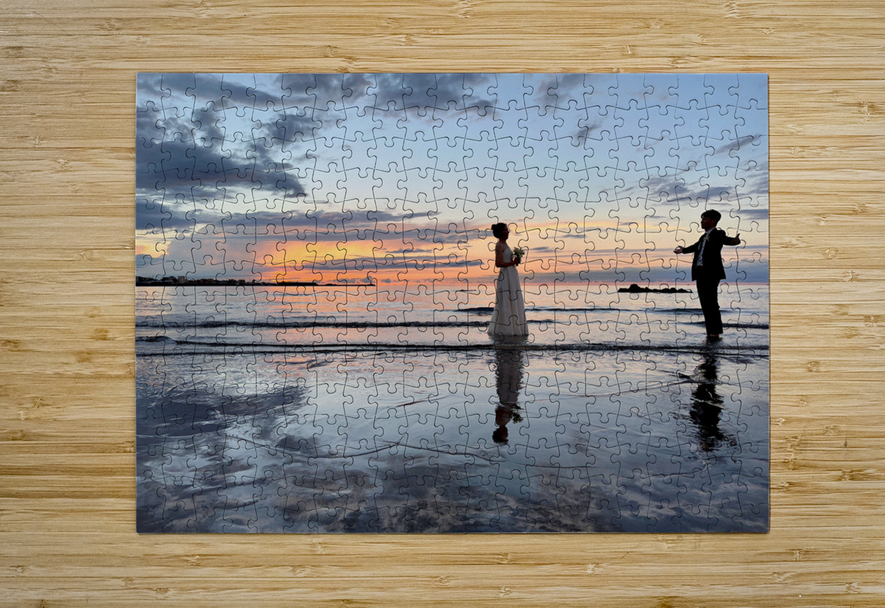 Newlyweds Sunset Beach Jeju South Korea 4 Jimmy Roy Photos Puzzle printing