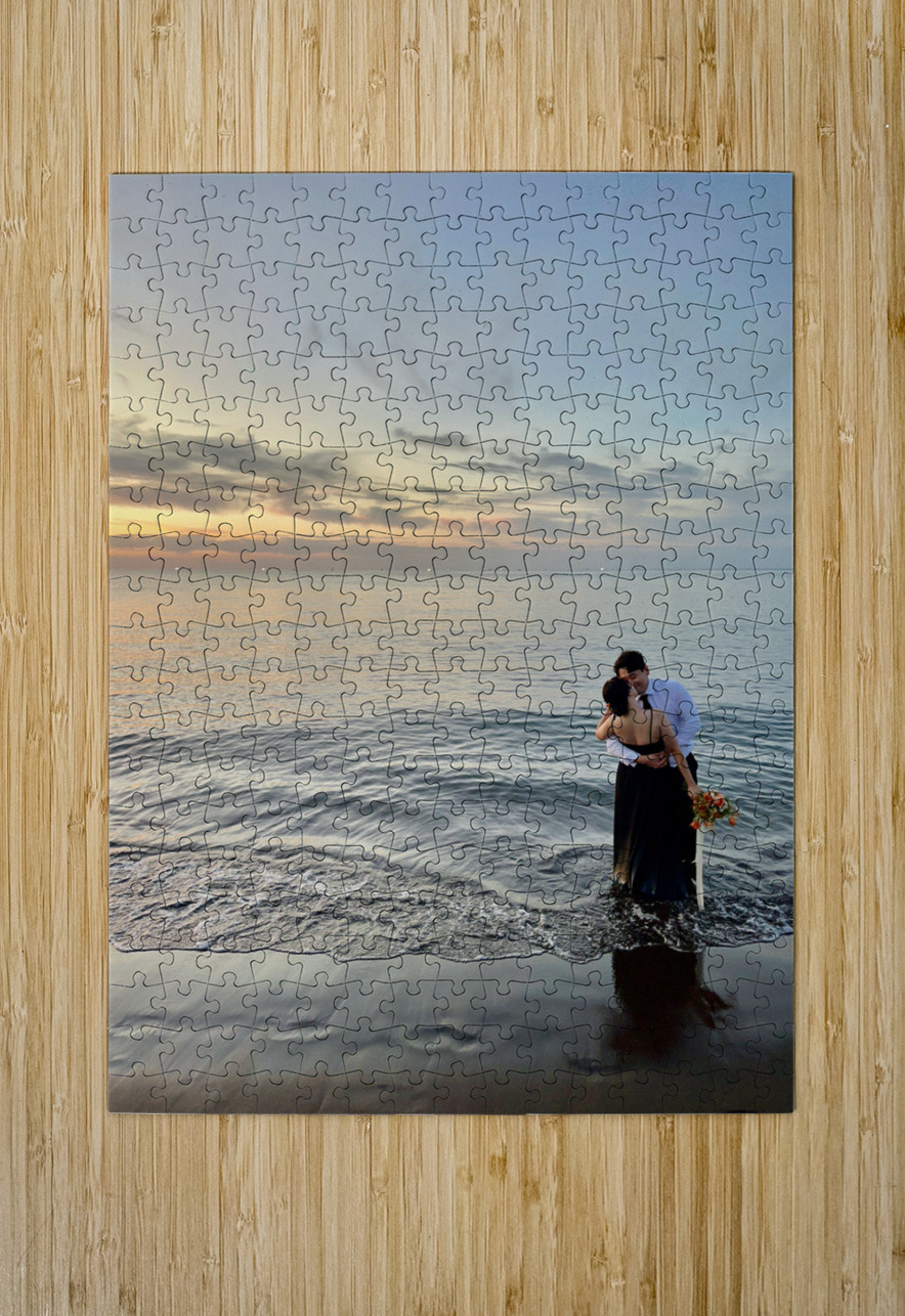 Newlyweds Sunset Beach Jeju South Korea 3 Jimmy Roy Photos Puzzle printing