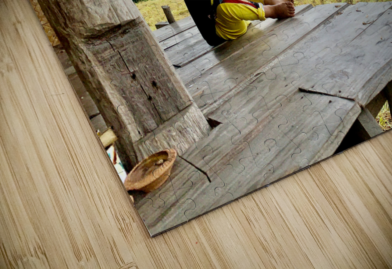 Boy Looking Over the Rice Field Jimmy Roy Photos Puzzle