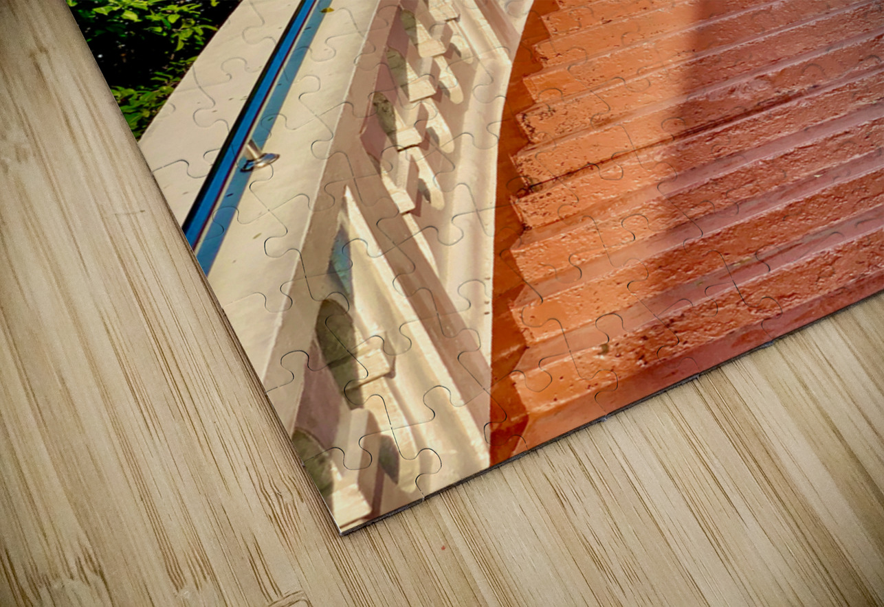 Golden Mount Temple Orange Stairs Bangkok 2 Jimmy Roy Photos Puzzle