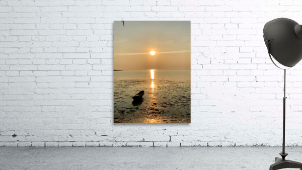 Lonely Boat at the Sunset Wall Preview