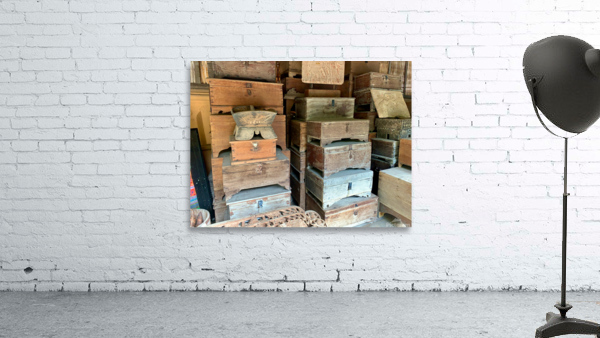 Many Wooden Boxes Wall Preview