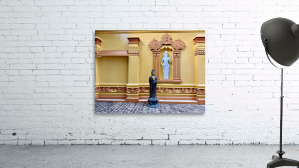 Statues on a Yellow Wall Wall Preview