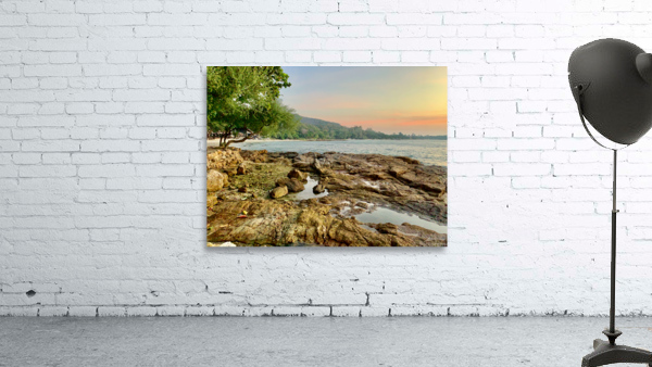 Rocky Beach at Sunset Wall Preview
