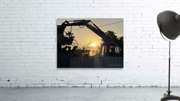 Sunset Excavator Bali Wall Preview