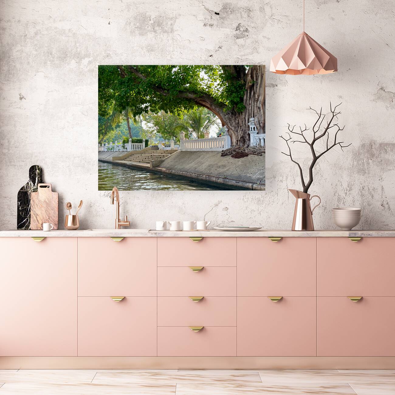 By the Canal in Bangkok Reproduction