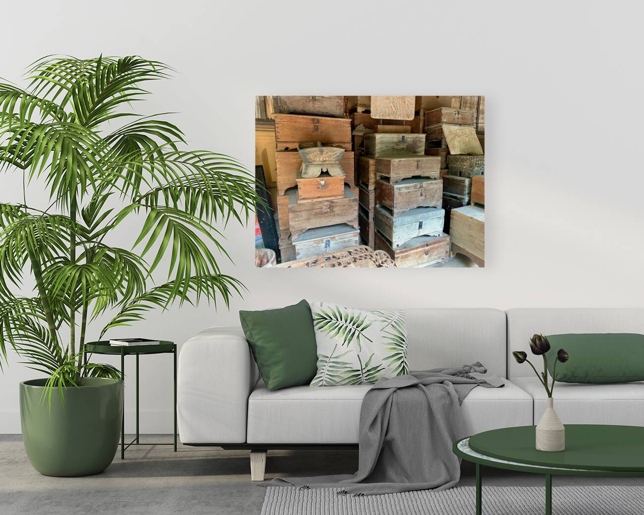 Many Wooden Boxes Reproduction