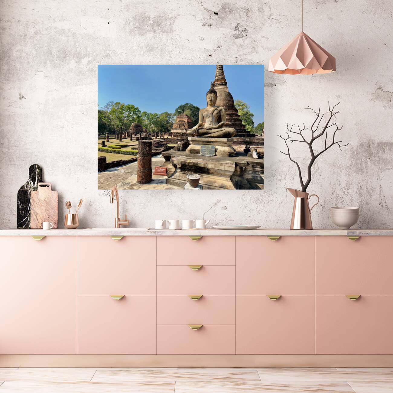 Wat Mahathat Temple Old Sukhothai Thailand 4 Reproduction